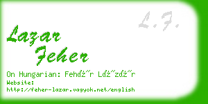 lazar feher business card